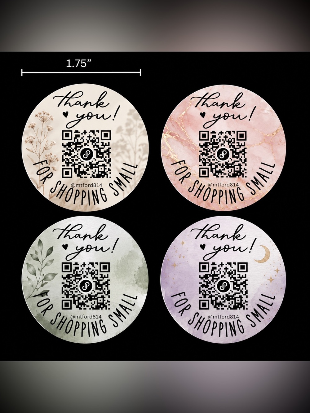 60 Customizable Thank You Stickers‎